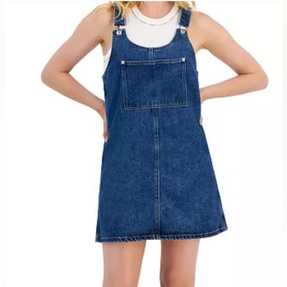 RE generations Womens Denim overalls with front‎ pocket blue Size M Medium
